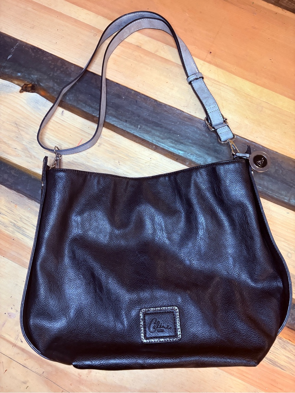 Leather Crossbody Celine Dion black bag